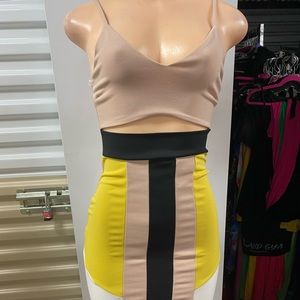 Spaghetti strapped dress.